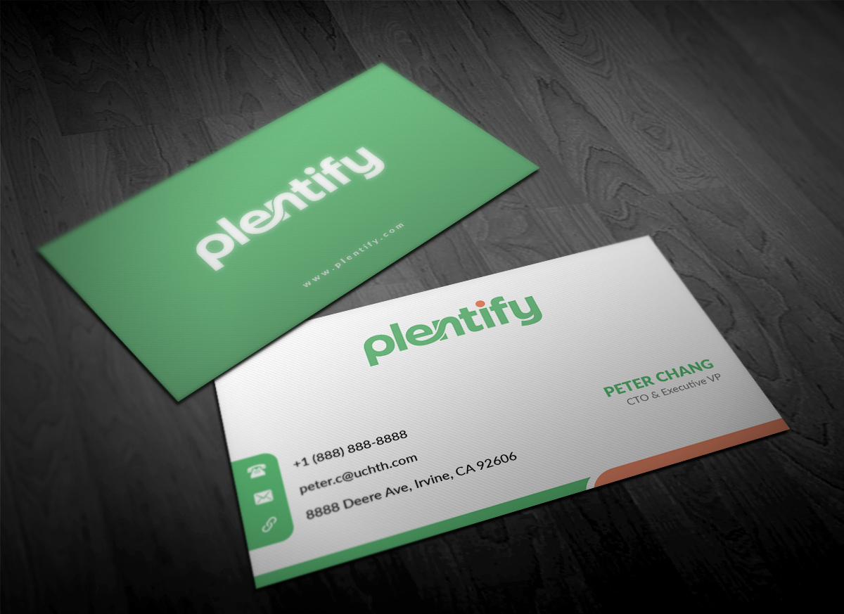 Business Card Design by Pointless Pixels India for Plentify | Design #13368333