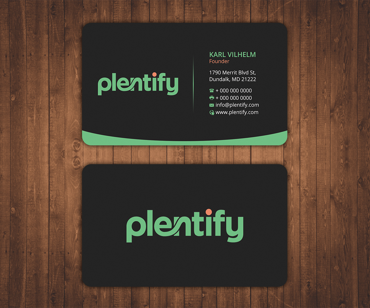 Business Card Design by Stylez Designz for Plentify | Design #13503312