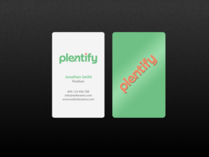 Business Card Design by Creations Box 2015 for Plentify | Design: #13373900