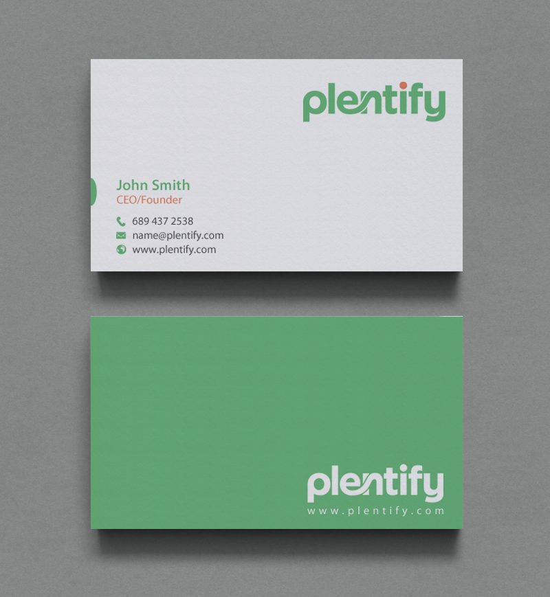 Business Card Design by chandrayaan.creative for Plentify | Design #13367409