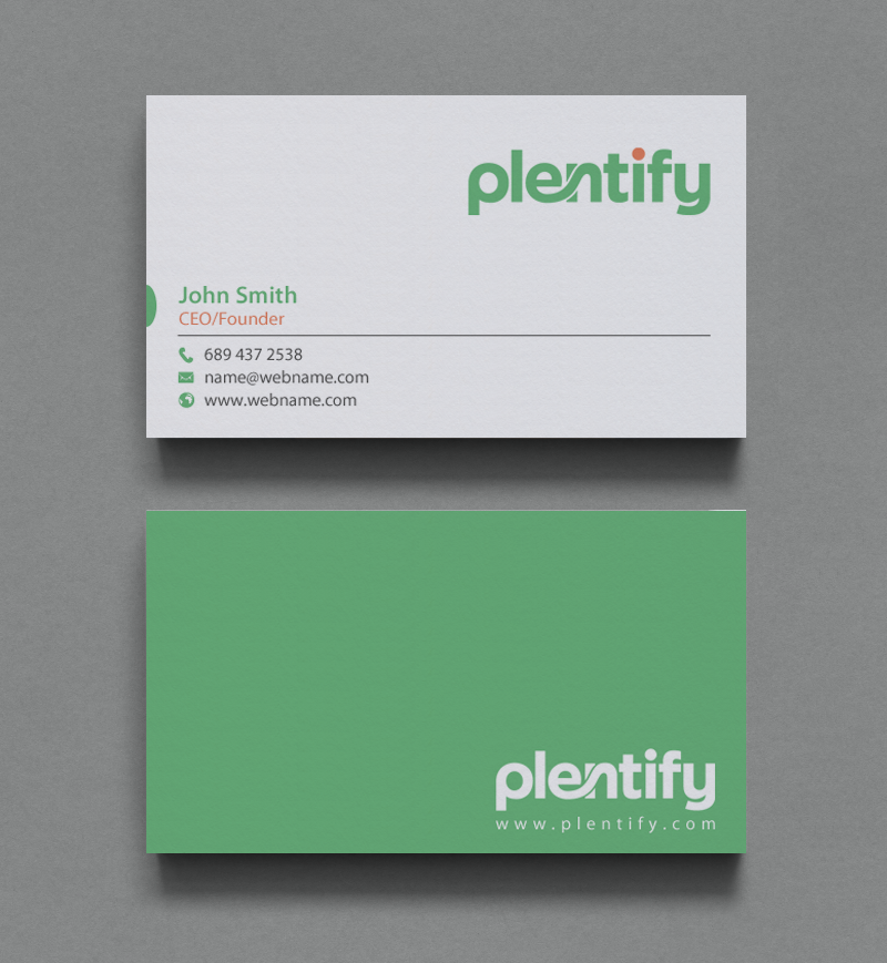 Diseño de Tarjeta de Presentación por chandrayaan.creative para Plentify | Diseño #13367410