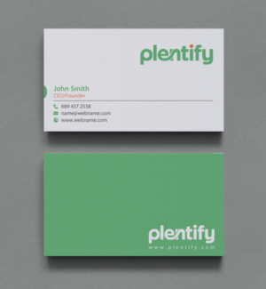 Business Card Design by chandrayaan.creative for Plentify | Design: #13367410