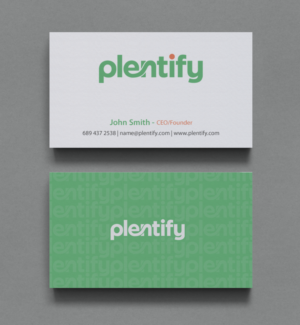 Business Card Design by chandrayaan.creative for Plentify | Design: #13367411