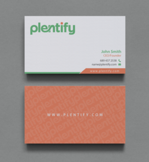 Business Card Design by chandrayaan.creative for Plentify | Design: #13367465