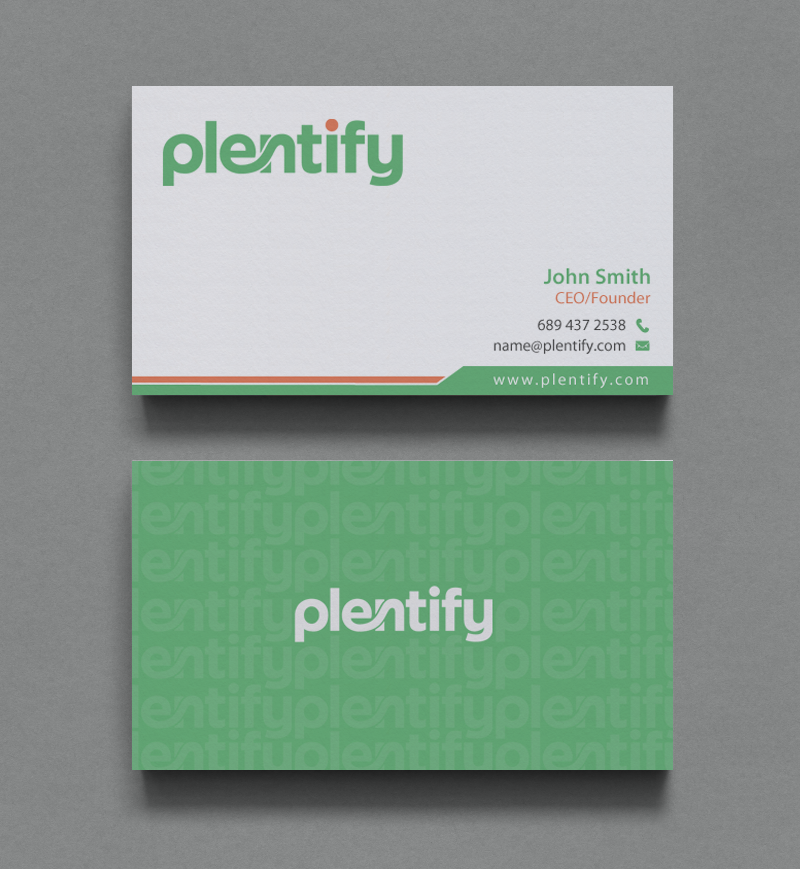 Business Card Design by chandrayaan.creative for Plentify | Design #13367467