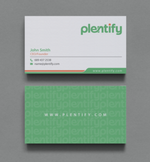 Business Card Design by chandrayaan.creative for Plentify | Design: #13367468