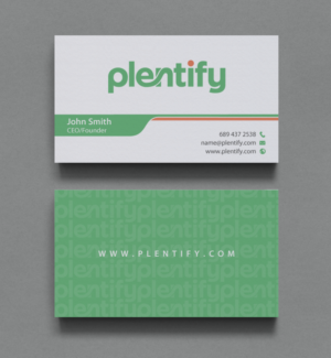 Business Card Design by chandrayaan.creative for Plentify | Design: #13367469