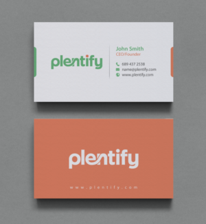 Business Card Design by chandrayaan.creative for Plentify | Design: #13367475