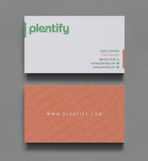 Business Card Design by chandrayaan.creative for Plentify | Design: #13367477