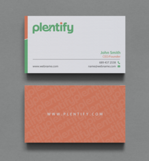 Business Card Design by chandrayaan.creative for Plentify | Design: #13367502