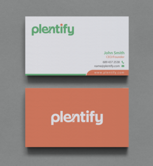 Business Card Design by chandrayaan.creative for Plentify | Design: #13367503