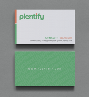 Business Card Design by chandrayaan.creative for Plentify | Design: #13367506