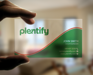 Business Card Design by chandrayaan.creative for Plentify | Design: #13367701