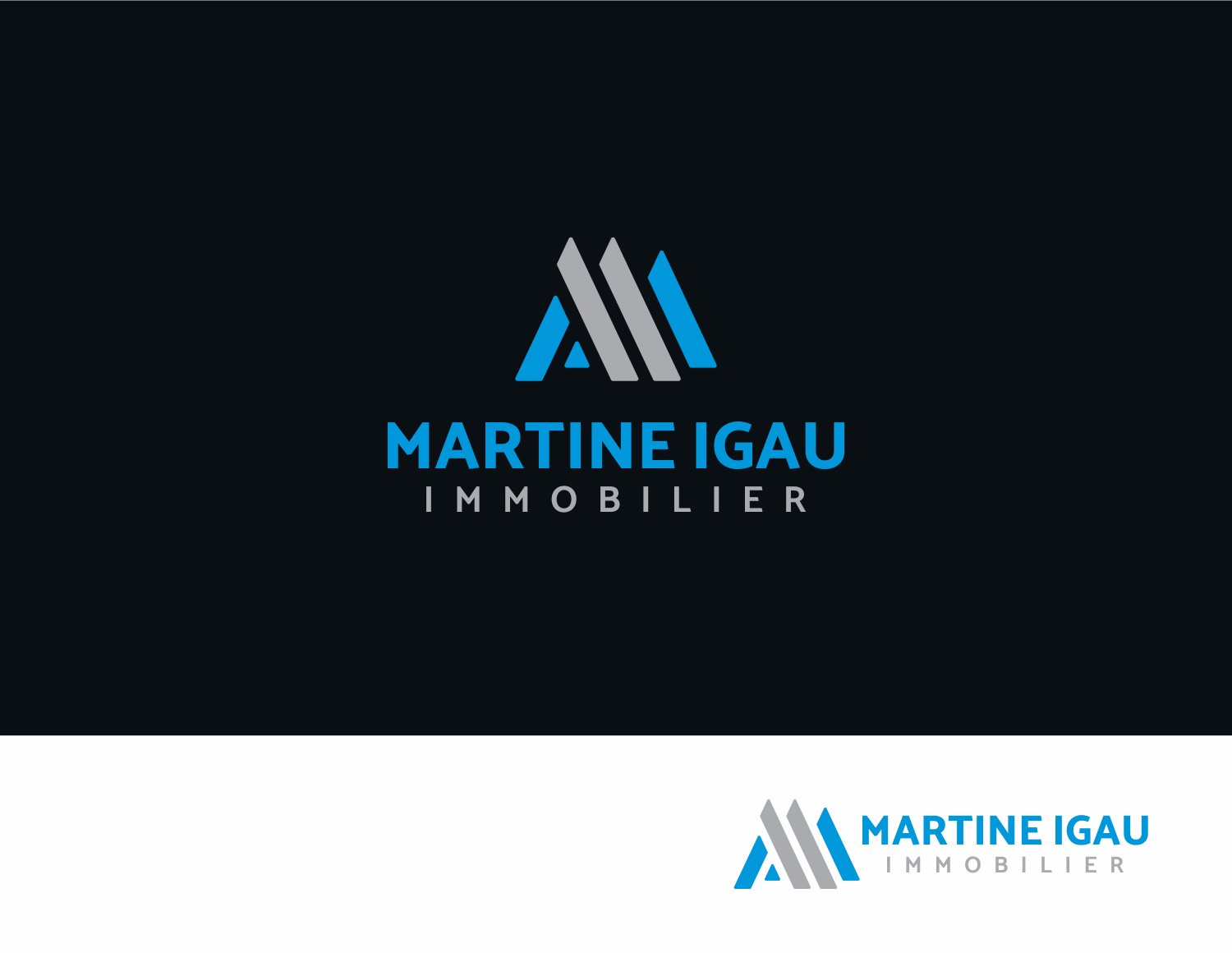 Diseño de Logo por Artipunan para Martine Igau Immobilier | Diseño #13422337