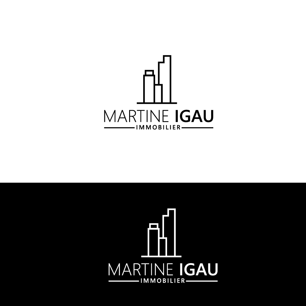 Logo Design by Sujit Banerjee for Martine Igau Immobilier | Design #13424055