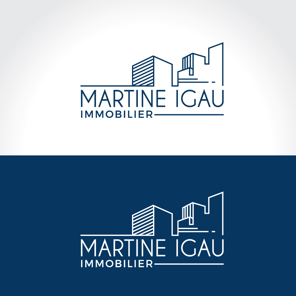 Logo Design by Sujit Banerjee for Martine Igau Immobilier | Design #13424059
