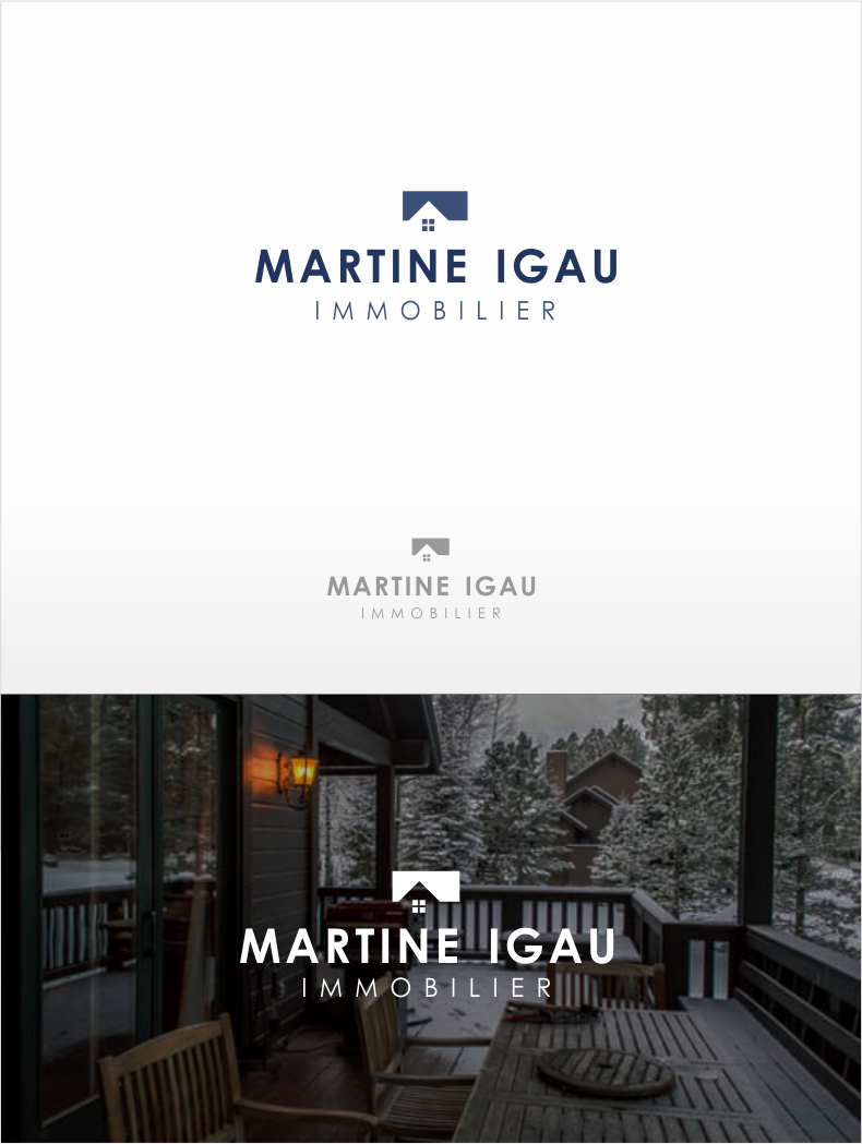 Logo Design by *mary for Martine Igau Immobilier | Design #13443371