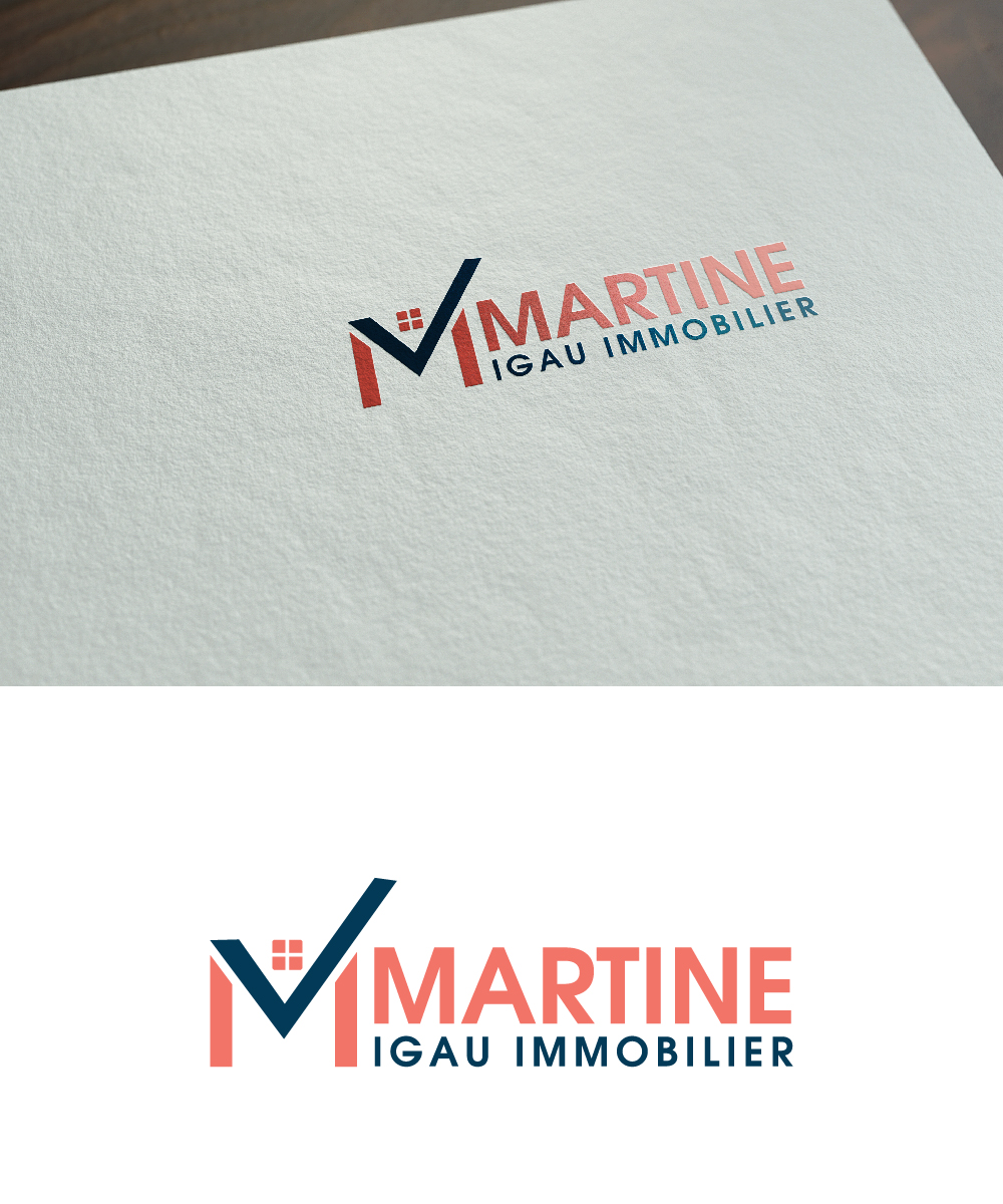 Logo Design by 3Guys for Martine Igau Immobilier | Design #13427293