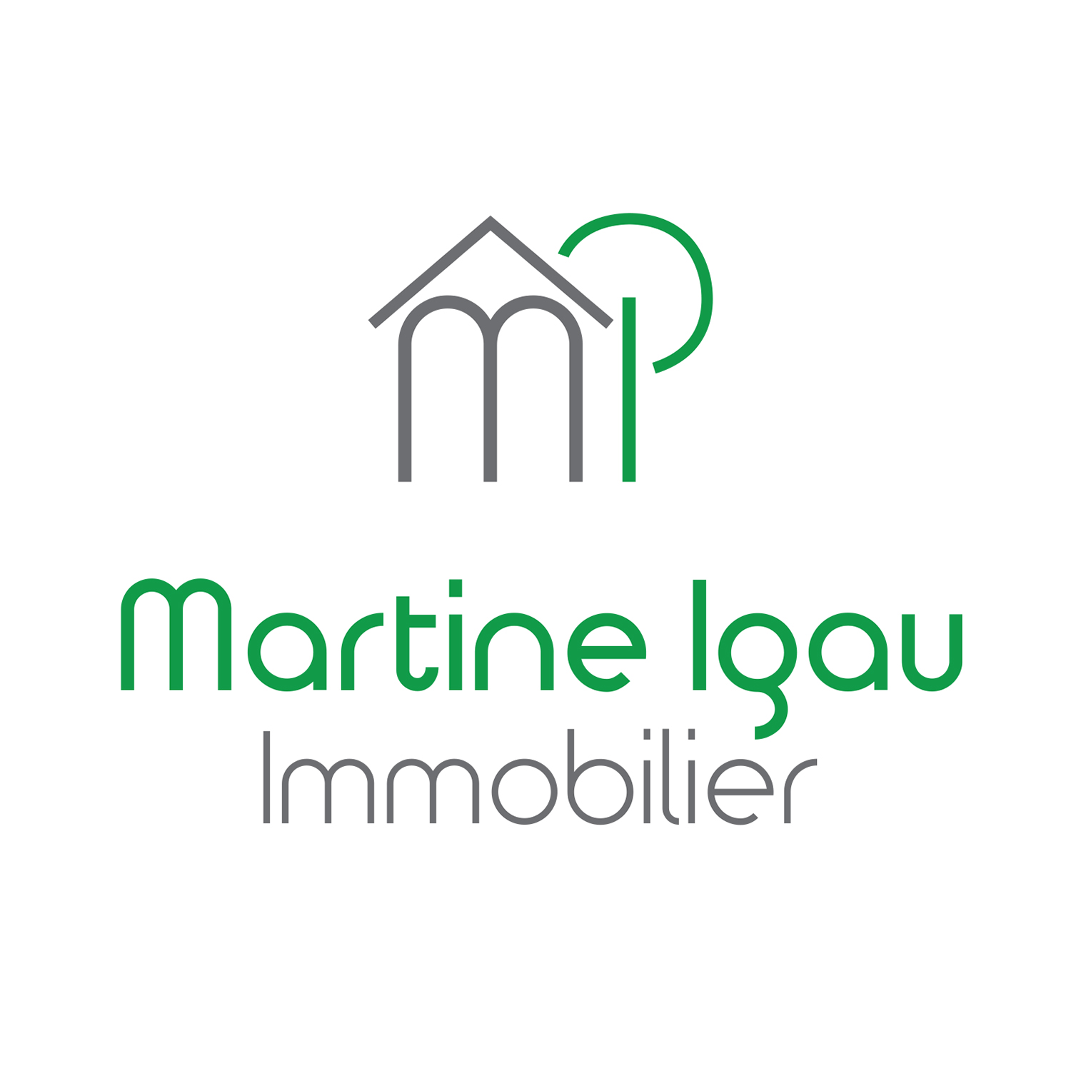 Logo Design by Anja Buchloh for Martine Igau Immobilier | Design #13539699