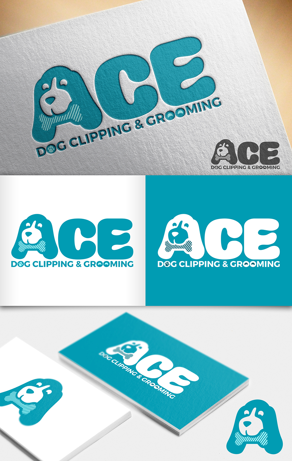 Logo Design by nivleik for ACE dog clipping and grooming | Design #13594793