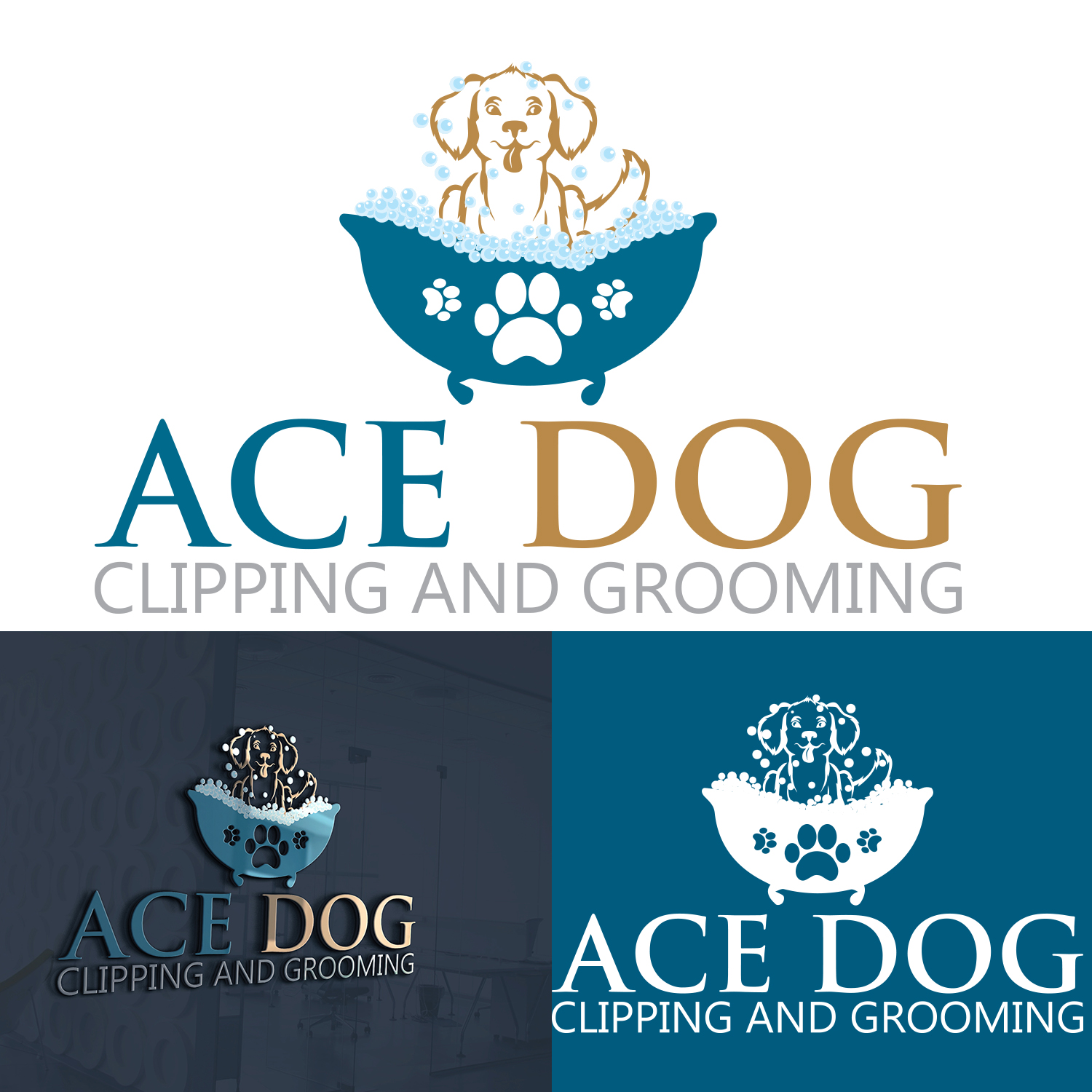 Logo Design by jameskatholine for ACE dog clipping and grooming | Design #13597597