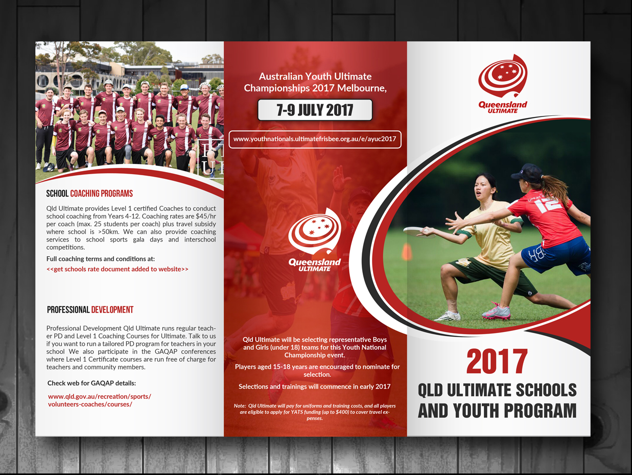 Diseño de Flyer por innovative earth para QLD Ultimate | Diseño #13408190