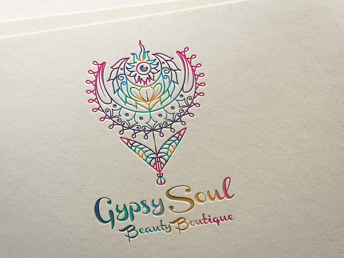 Colorful, Feminine, Hair And Beauty Logo Design for Gypsy Soul Beauty