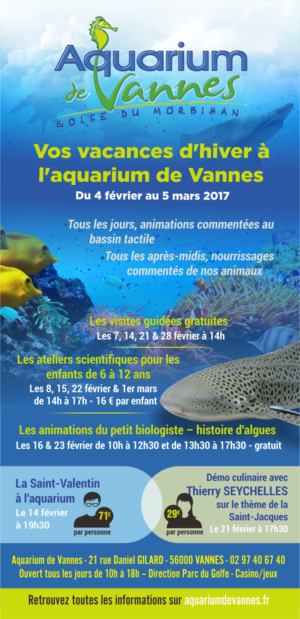 Create for a public aquarium, create the front page of the program of the animations of the french w | Design de Flyer par lookedaeng