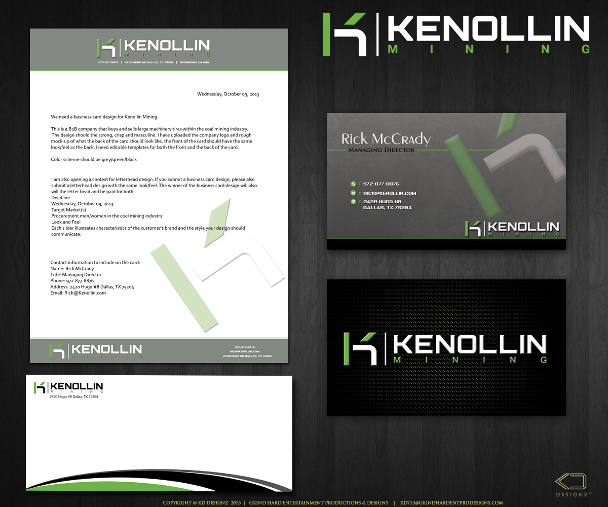 Design de Carte de Visite par KD Designz pour Kenollin Mining | Design #2480689