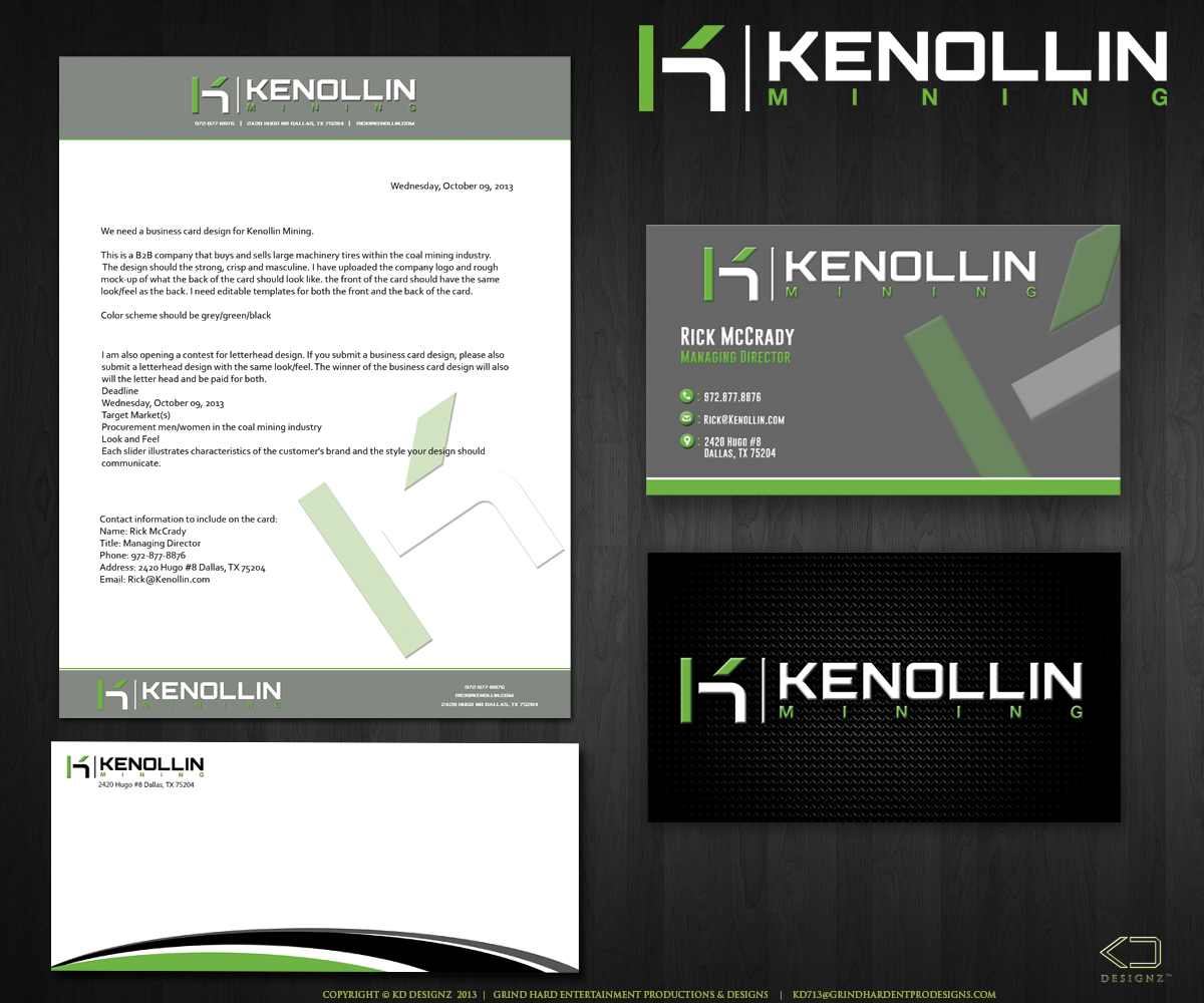 Business Card Design by KD Designz for Kenollin Mining | Design #2485051
