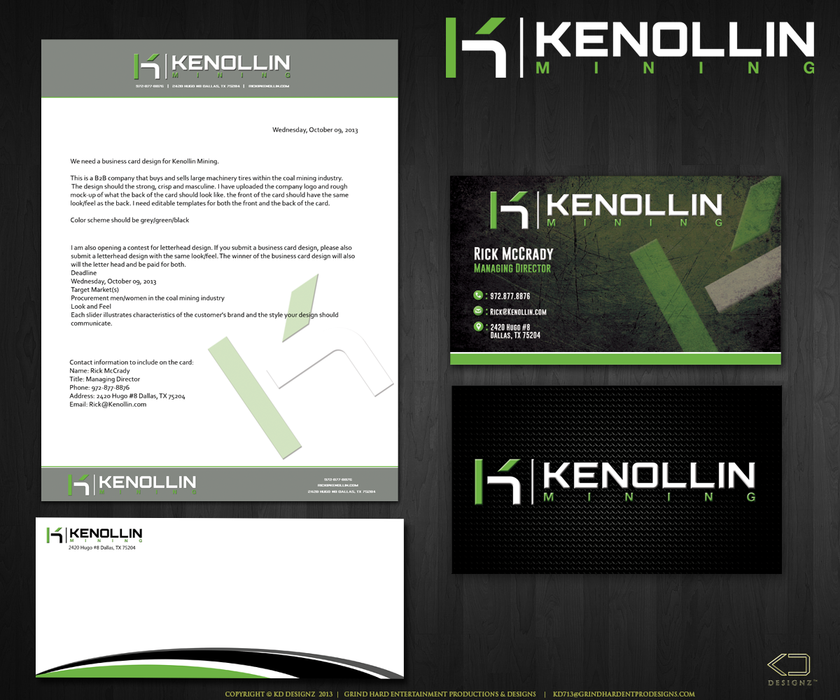 Business Card Design by KD Designz for Kenollin Mining | Design #2485110