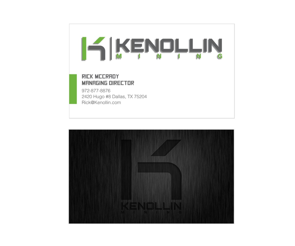 Business Card Design by vanessasitsonthewall for Kenollin Mining | Design #2482858