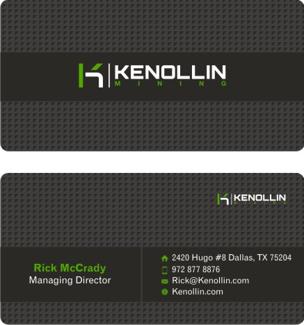 Business Card Design by IdeaBlast for Kenollin Mining | Design #2466010