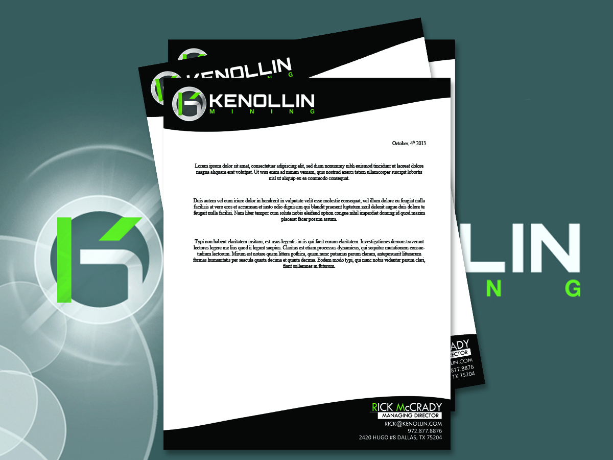 Business Card Design by Stone Design for Kenollin Mining | Design #2467256