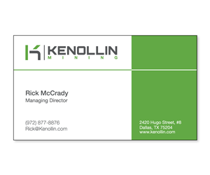 Design de Carte de Visite par rmintzes pour Kenollin Mining | Design #2473459