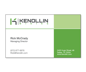 Business Card Design by rmintzes for Kenollin Mining | Design: #2473471