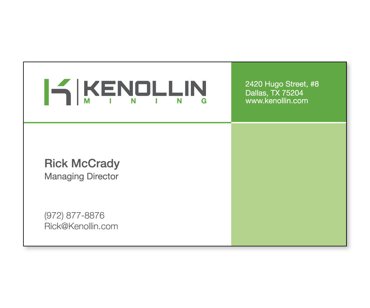 Diseño de Tarjeta de Presentación por rmintzes para Kenollin Mining | Diseño #2473475