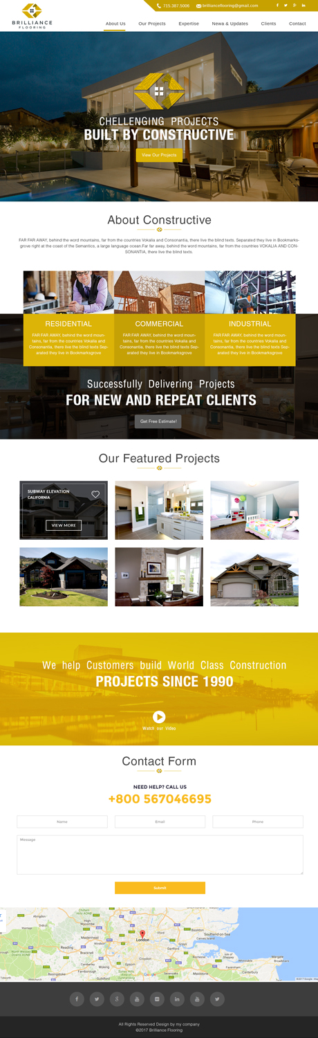Web Design by Xclusive Designers for Brilliance Flooring | Design #13383892