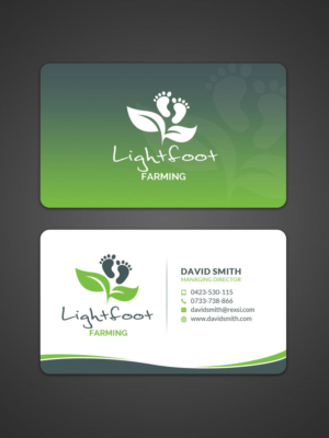 Business Card Design by Sandaruwan for Lighfoot Farming | Design #13739340