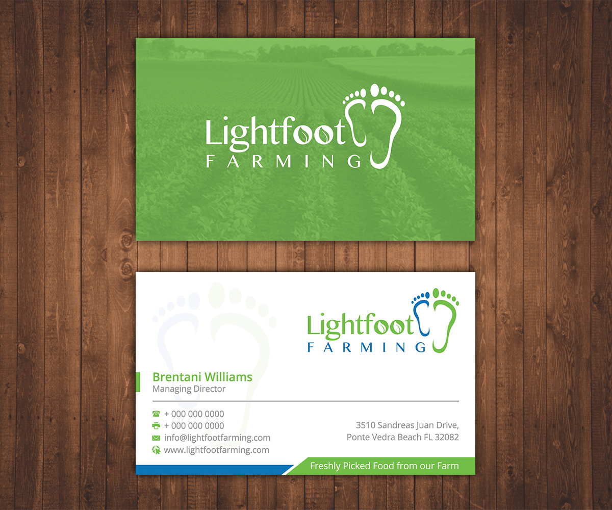 Design de Carte de Visite par Stylez Designz pour Lighfoot Farming | Design #13740428
