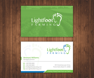 Design de Carte de Visite par Stylez Designz pour Lighfoot Farming | Design : #13740428