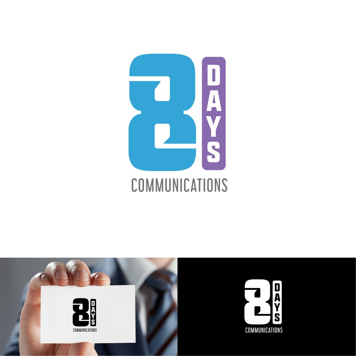 Logo Design by webeezine for Eight Days Communications | Design #13400246