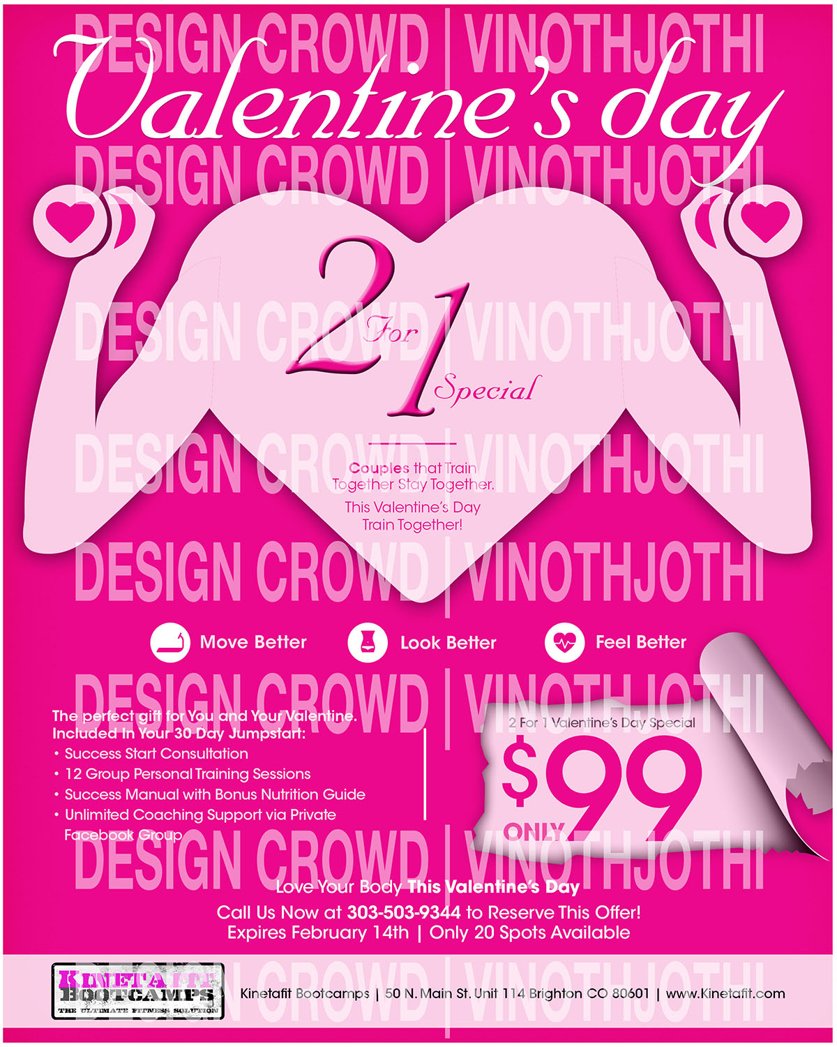 Flyer Design by Vinoth J for Kinetafit | Design #13448198