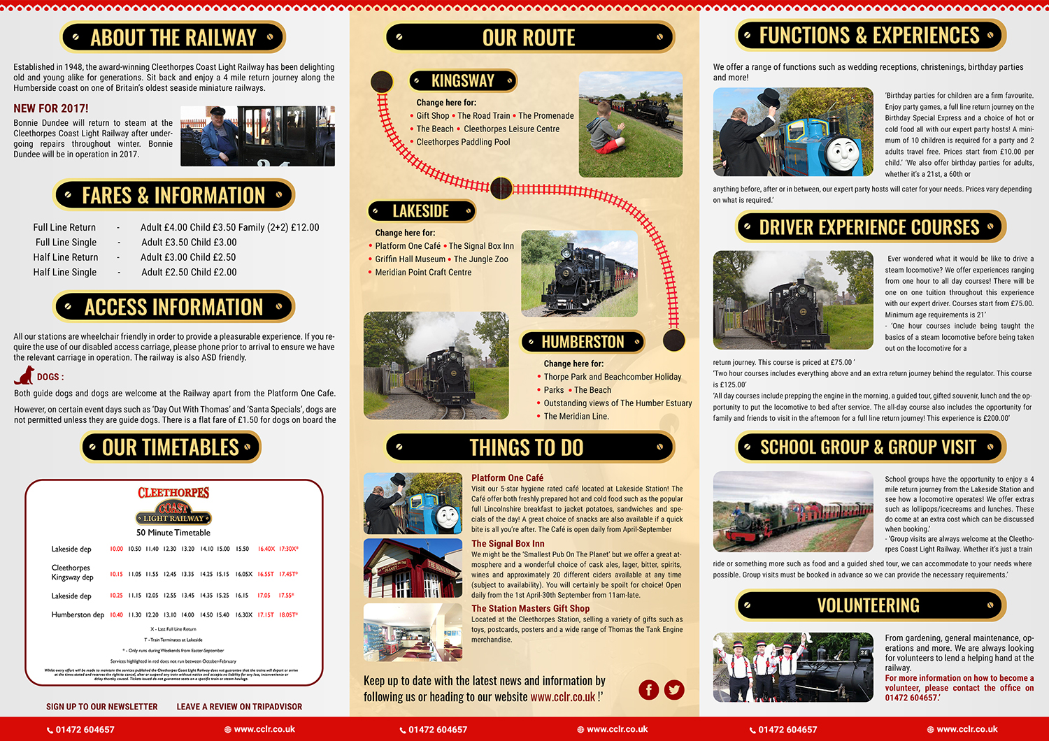 Flyer Design by SAI DESIGNS for Cleethorpes Light Railway Ltd | Design #13560855