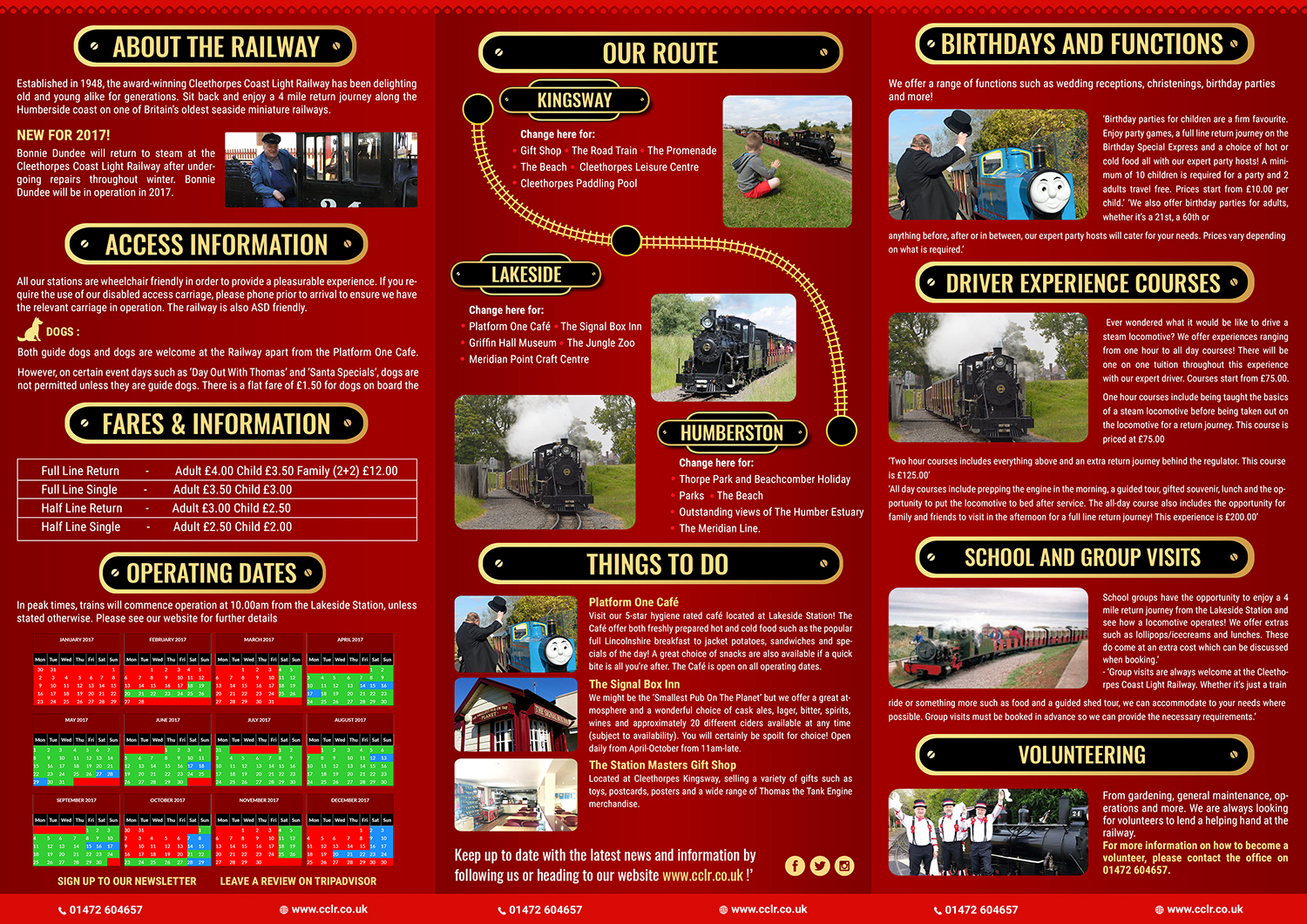Flyer Design by SAI DESIGNS for Cleethorpes Light Railway Ltd | Design #13581581