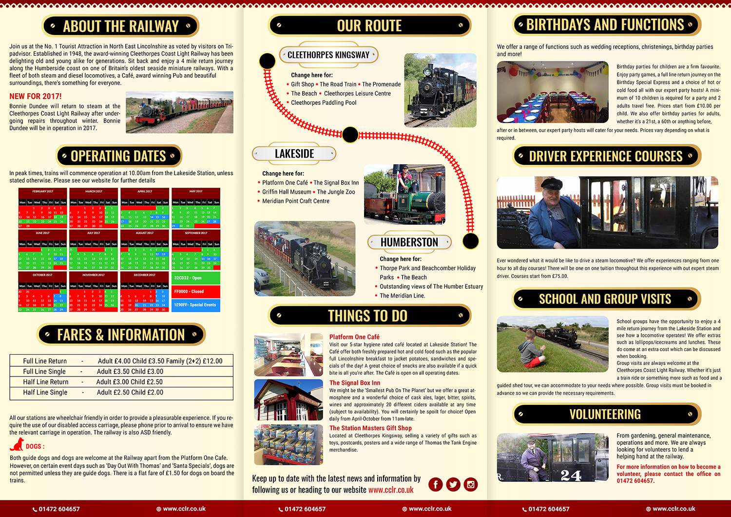 Flyer Design by SAI DESIGNS for Cleethorpes Light Railway Ltd | Design #13602029
