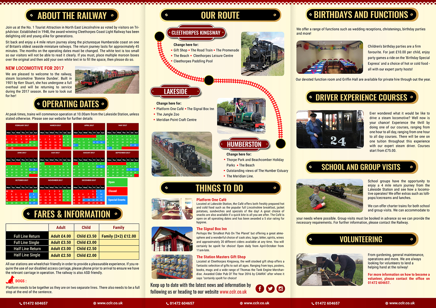 Flyer Design by SAI DESIGNS for Cleethorpes Light Railway Ltd | Design #13664184
