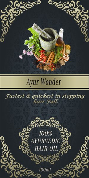 ayurwonder   hair oil | Label Design by  Andy Dollinger