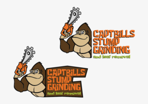 CAPTBILLS  STUMP GRINDING and leaf removal | Logo Design by alexis alemán