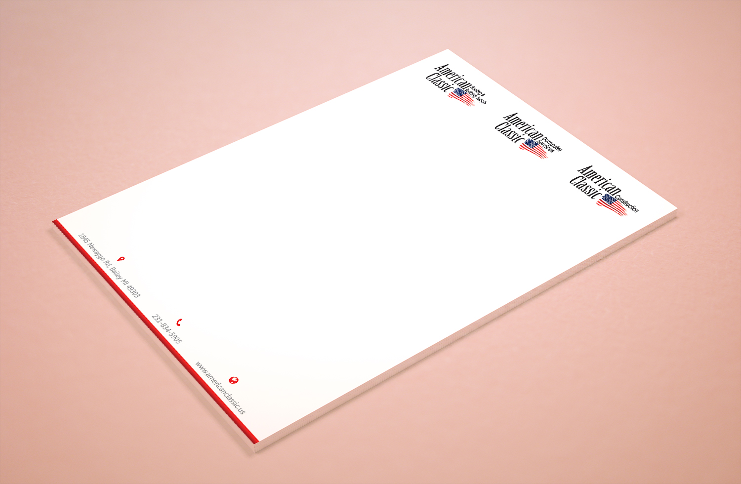 Stationery Design by Petter Goms for American Classic | Design #13420220